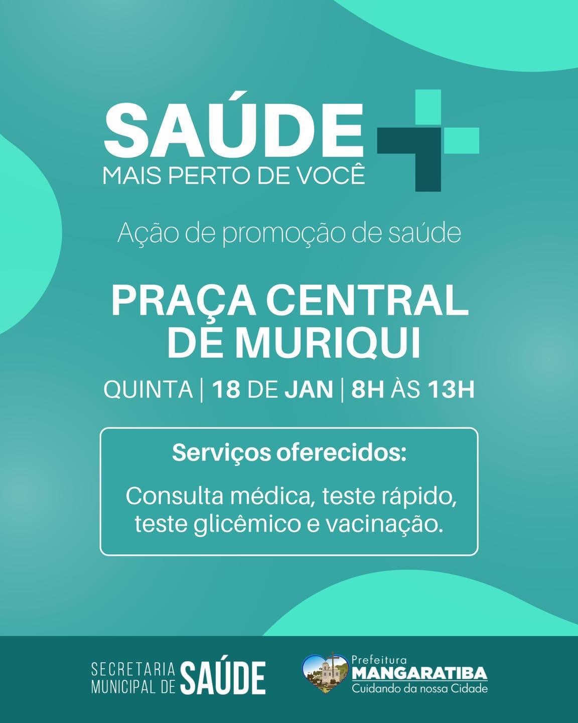 Projeto ‘Saúde mais perto de você’ chega em Muriqui nesta quinta-feira