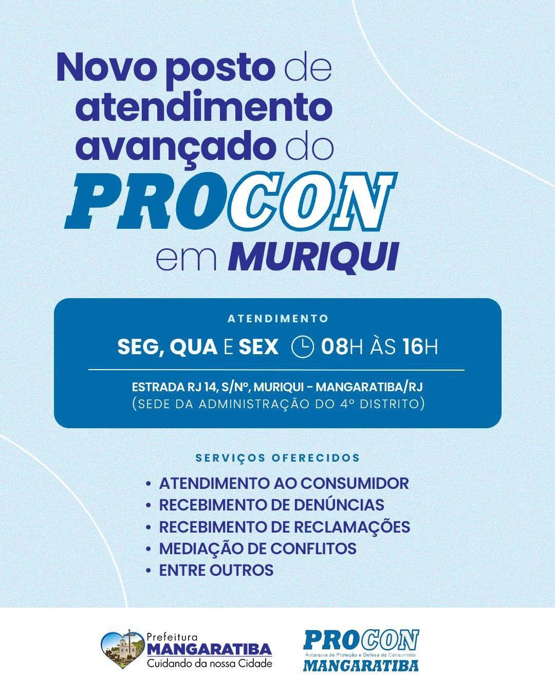 Muriqui vai ganhar um posto de atendimento avançado do PROCON