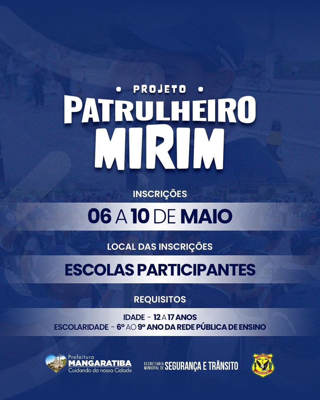 Vem aí o ‘Projeto Patrulheiro Mirim 2024’ Mangaratiba